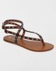 MIA Shoes MIA Shoes MIA Tahirah Strappy Sandal in Cognac W/Beads, Women's at Urban Outfitters - 2