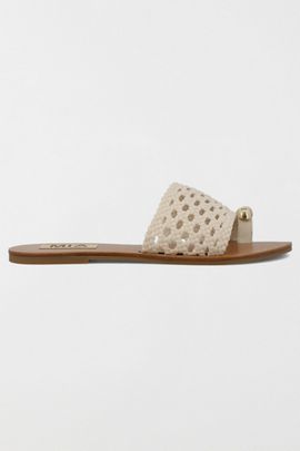 MIA Shoes MIA Shoes MIA Tiva Woven Toe Ring Sandal in Bone, Women's at Urban Outfitters
