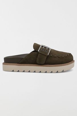 MIA Shoes MIA Shoes MIA Zaina Suede Buckle Mule in Black, Women's at Urban Outfitters
