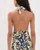 Miaou Miaou Gina Dress Navy/Lemonade Hawaiian Print - 3