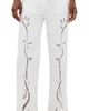 Miaou Miaou Jacqulie Pants White Embroidered Eyelet - 1