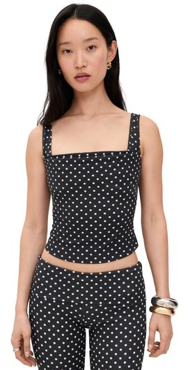 Miaou Miaou Luna Top Black Small Dot
