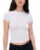 Miaou Miaou Mini Heart Tee White Grommet Heart - 1