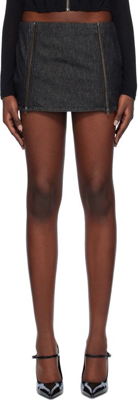 Miaou Miaou Navy Ezra Denim Miniskirt