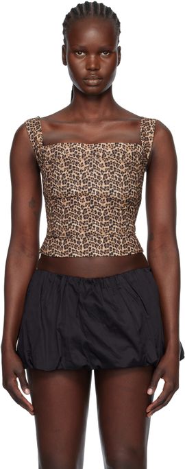 Miaou Miaou Tan Imogene Corset Top
