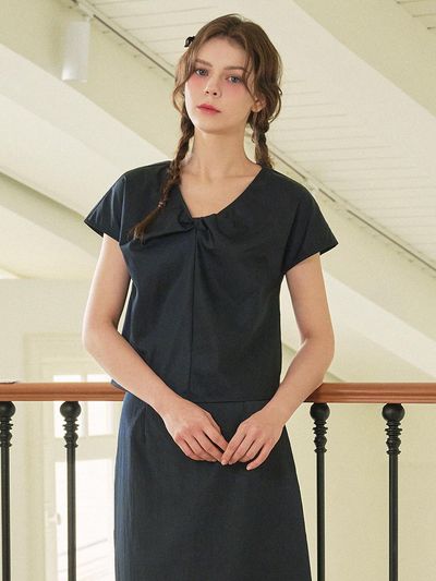 MICANE Afterglow Twisted Blouse-Long Skirt Set