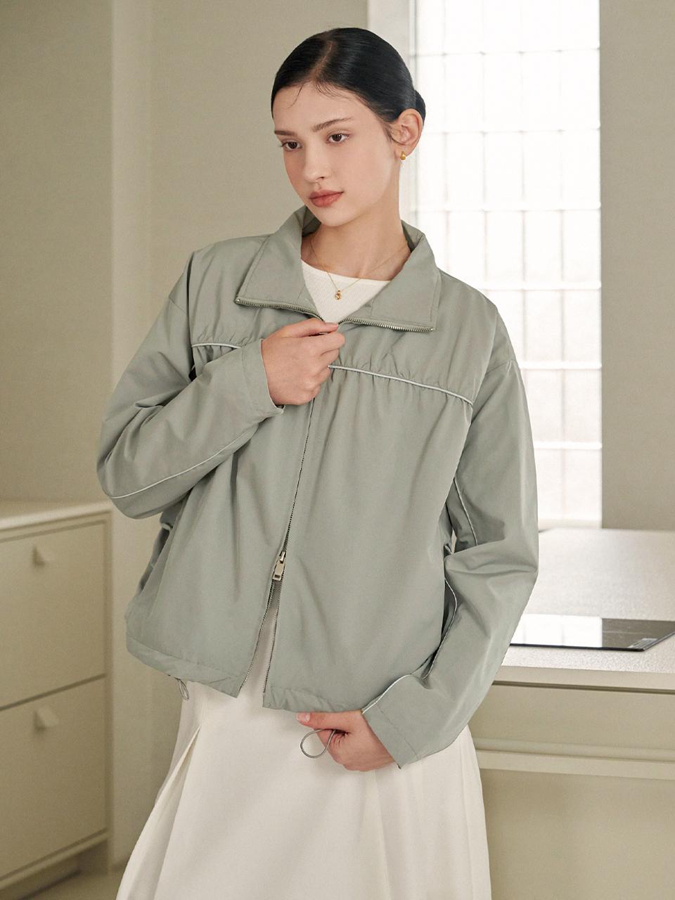 MICANE Chris Piping Shirring Windbreaker
