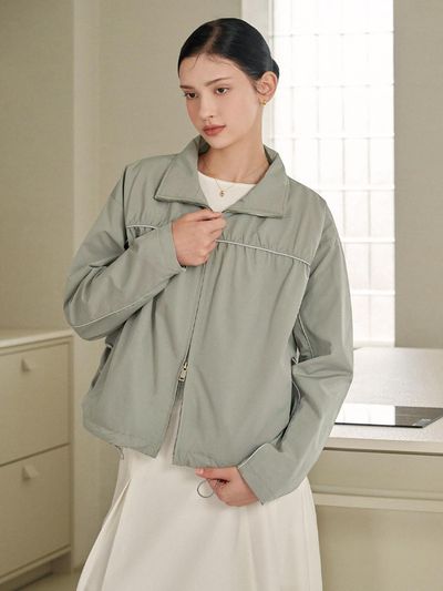 MICANE Chris Piping Shirring Windbreaker