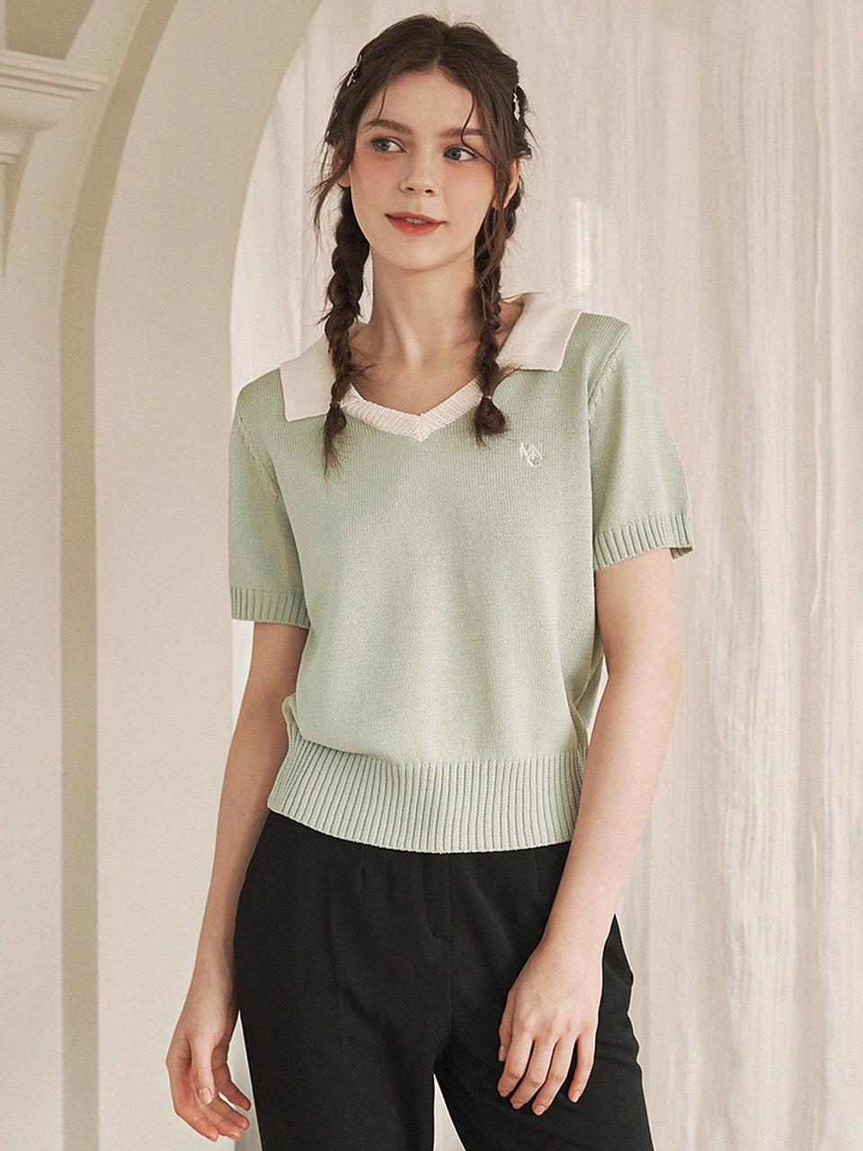 MICANE Cleome V-neck collar knitwear