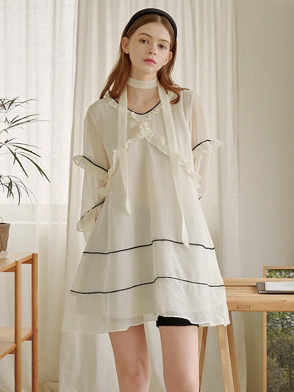 MICANE Cloud Nine Tie Set Mini Dress