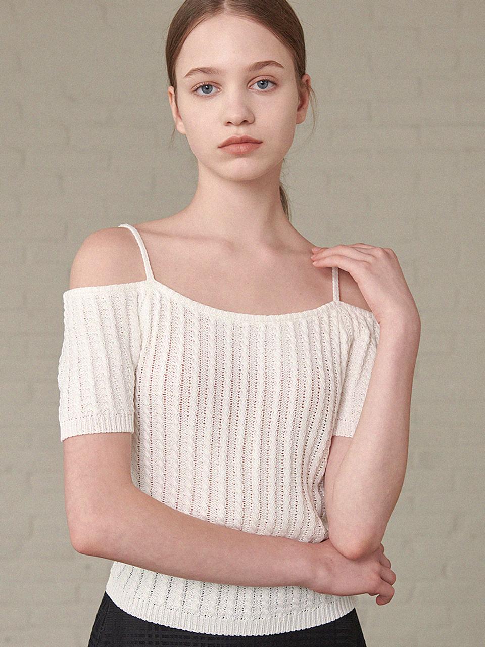 MICANE Dainty Off-Shoulder Knit