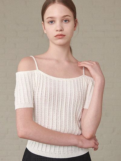 MICANE Dainty Off-Shoulder Knit