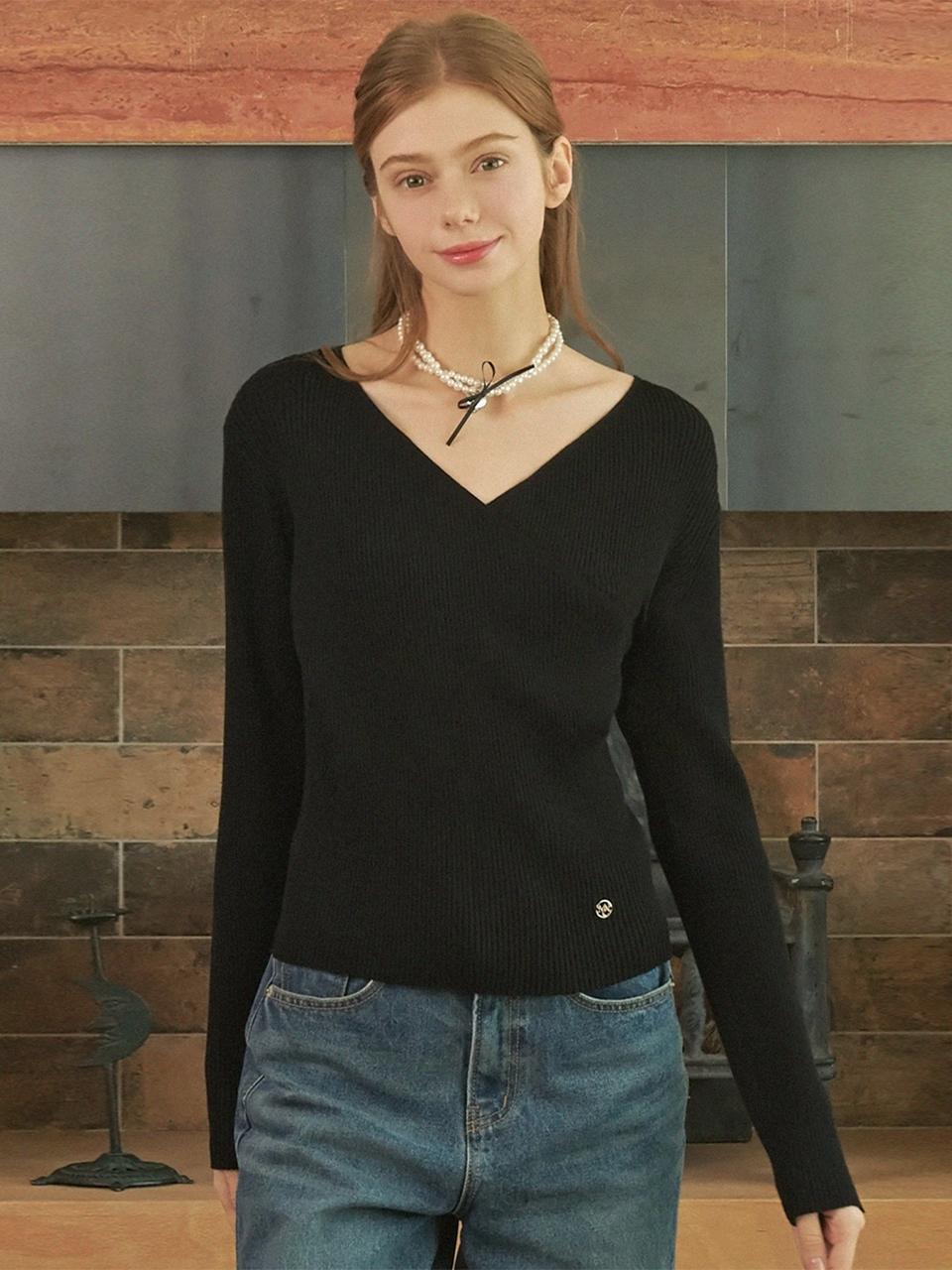 MICANE Efflores V-neck Wrap Knit