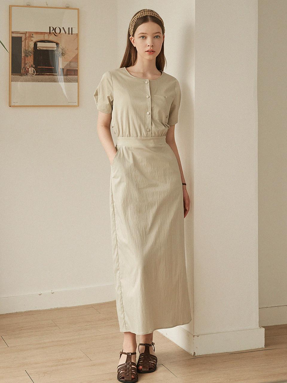 MICANE Enamor Cape L Banding Long Dress
