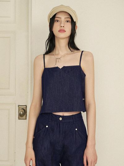 MICANE Freedom denim bustier-cargo pants set-up