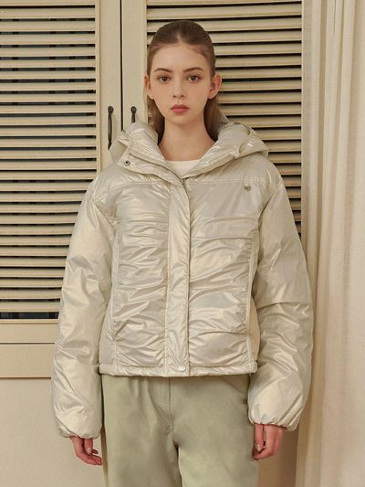 MICANE Glossy Down Semi-Length Puffer Jacket