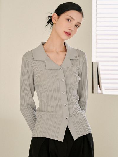 MICANE Joyous Slim Collar Cardigan