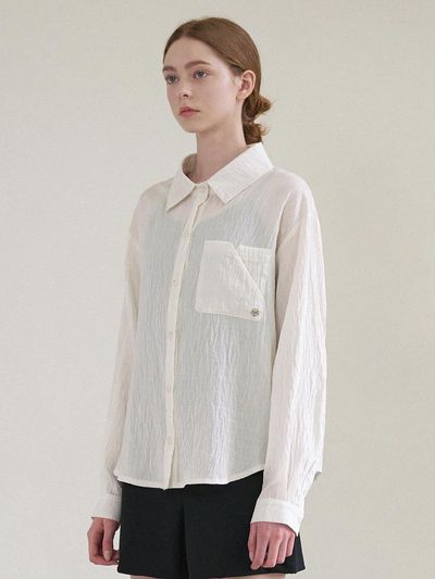 MICANE Loose Fit Linen Shirt