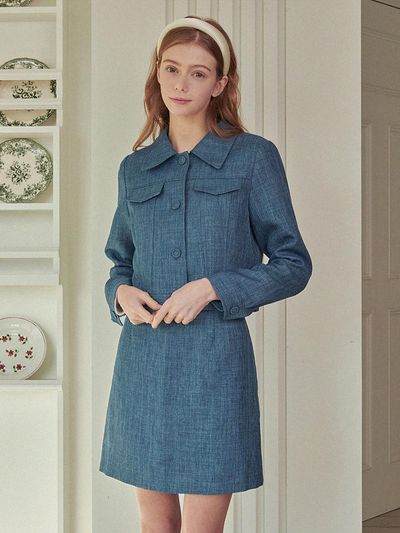 MICANE Matari Semi Crop Jacket _Blue