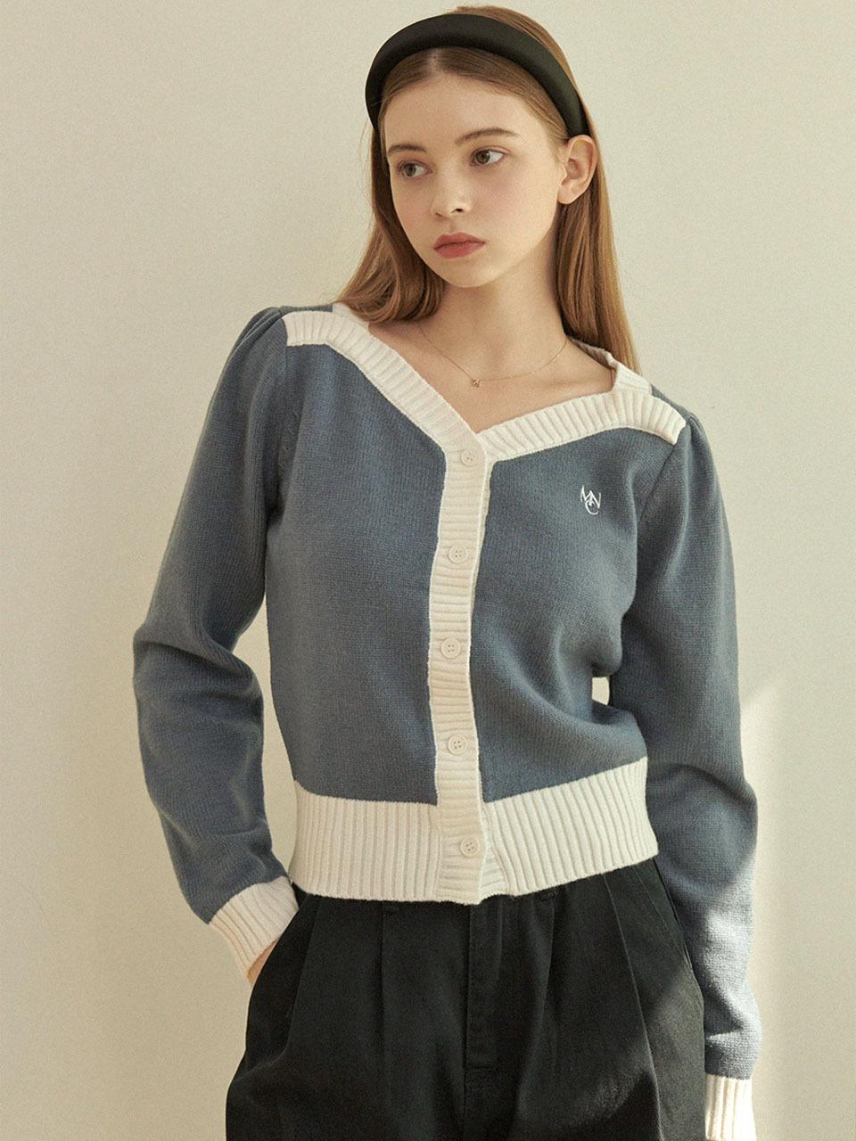 MICANE Petal Wool Line Cardigan Blue