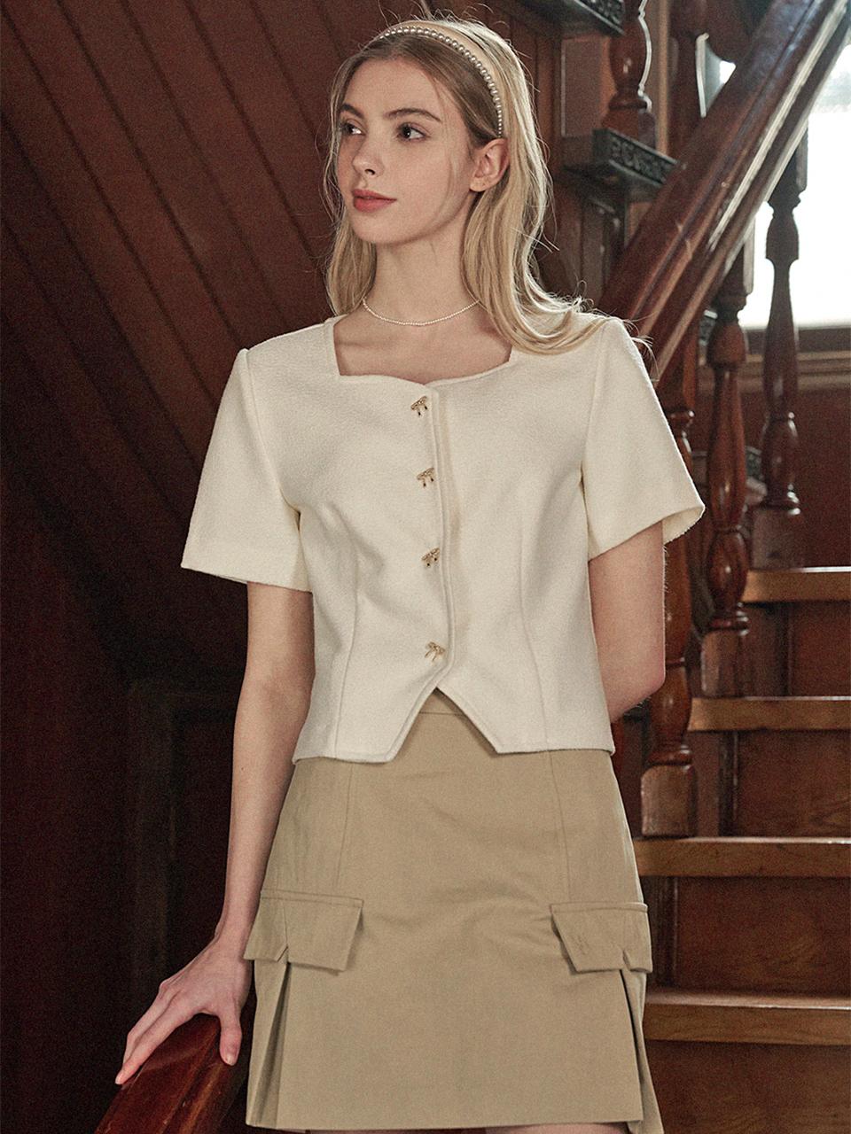 MICANE Poppy Ribbon Point Tweed Jacket