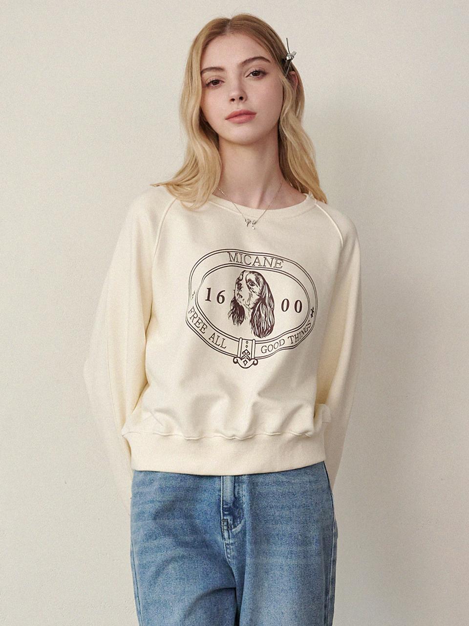 MICANE Puppy Love Semi Cropped Sweatshirt