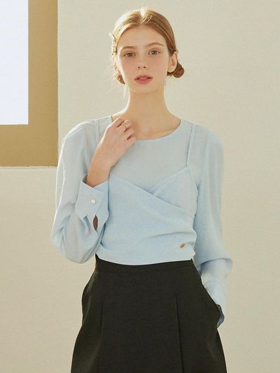 MICANE Starlight Bustier Blouse_Sky Blue