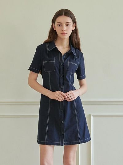 MICANE Statice Stitch Mini Dress
