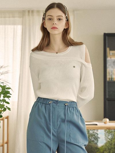 MICANE Surreal Cutting Knit Top