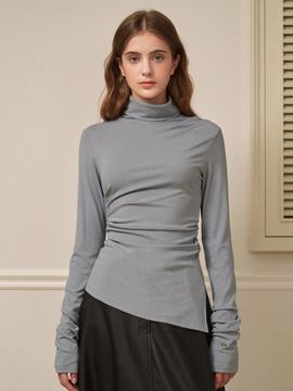 MICANE Wave-Line Turtleneck Tee