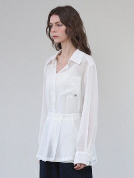 MICANE Yureli See-through Shirt Skirt Set