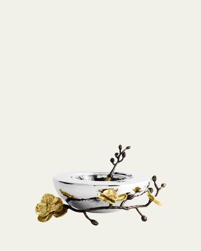 Michael Aram Gold Orchid Caviar Dish with Spoon