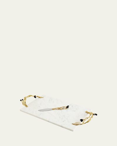 Michael Aram Olive Branch Cheese Board with Knife
