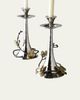 Michael Aram Two Gold Orchid Taper Candleholders - 1