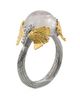 Michael Aram Women's Butterfly Ginkgo 18K Gold, Sterling Silver, Moonstone & Diamond Ring - 3