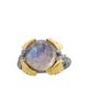 Michael Aram Women's Butterfly Ginkgo 18K Gold, Sterling Silver, Moonstone & Diamond Ring - 4