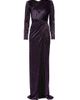 Michael Costello Collection Women's Mila Paillette Velvet Gown - 1