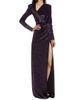 Michael Costello Collection Women's Mila Paillette Velvet Gown - 3