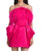 Michael Costello Collection Women's Paula Feather-Trimmed Minidress - 3