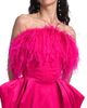 Michael Costello Collection Women's Paula Feather-Trimmed Minidress - 6