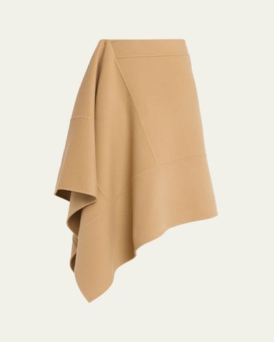 Michael Kors Collection Asymmetric Wool Midi Skirt