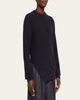 Michael Kors Collection Cashmere Bias-Hem Crewneck Sweater - 5