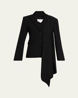 Michael Kors Collection Draped Single-Breasted Blazer