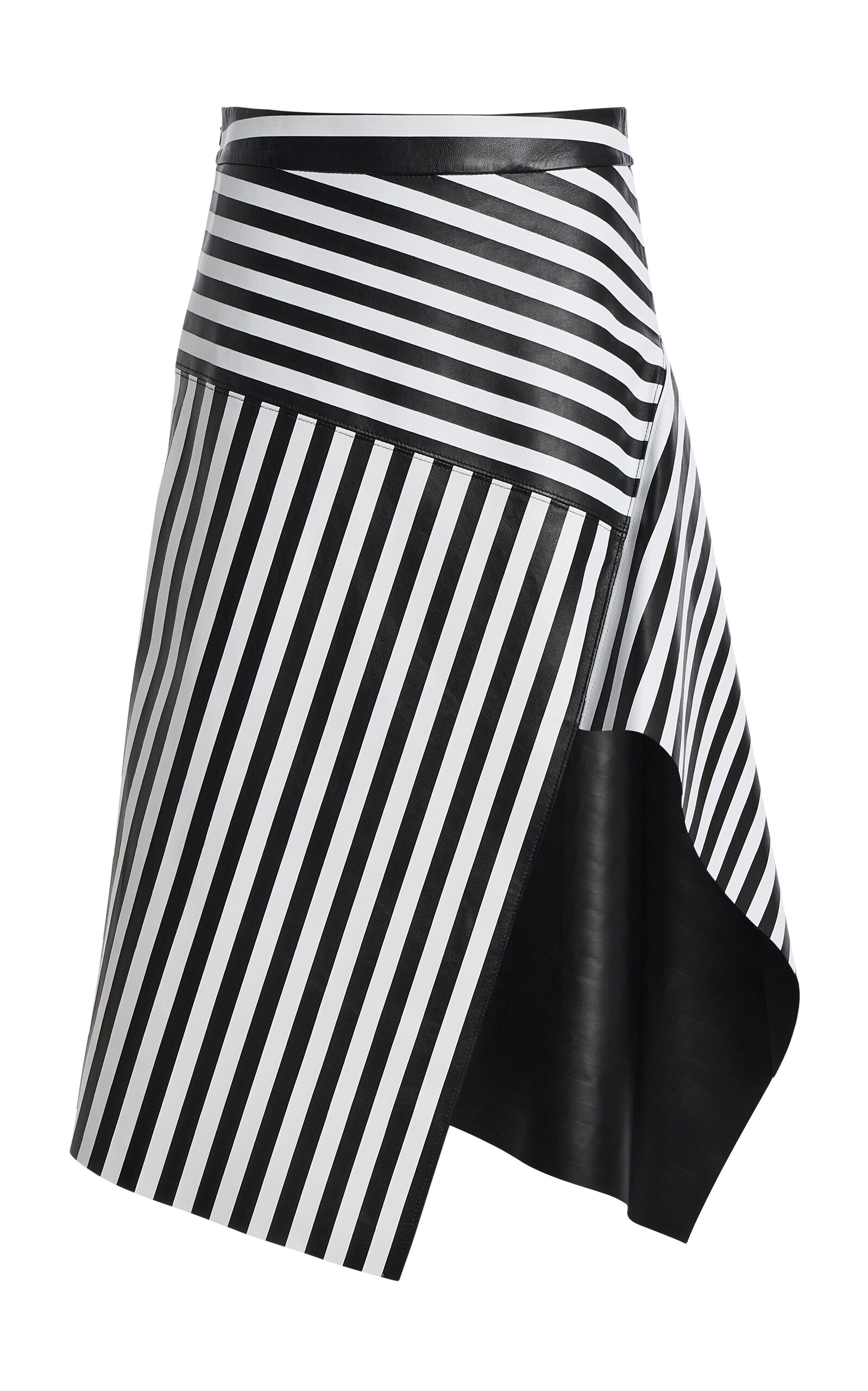 Michael Kors Collection Michael Kors Collection Asymmetric Leather Midi Skirt
