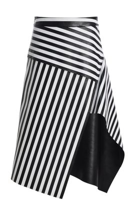Michael Kors Collection Michael Kors Collection Asymmetric Leather Midi Skirt