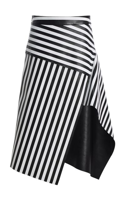 Michael Kors Collection Michael Kors Collection Asymmetric Leather Midi Skirt