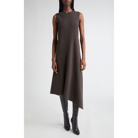 Michael Kors Collection Michael Kors Collection Asymmetric Sleeveless Wool Stretch Crepe Shift Dress