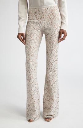 Michael Kors Collection Michael Kors Collection Floral Lace Bootleg Pants