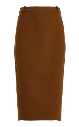 Michael Kors Collection Michael Kors Collection Pegged WoolBlend Midi Skirt