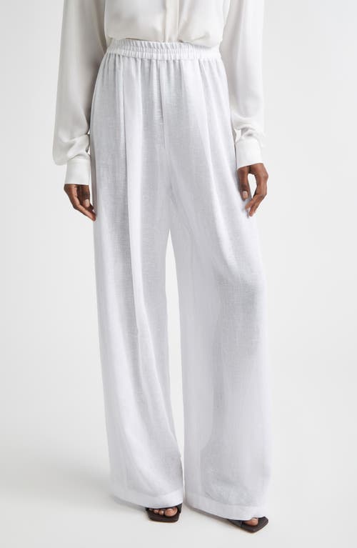 Michael Kors Collection Michael Kors Collection Pleated Wide Leg Linen Pajama Pants
